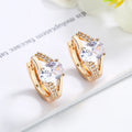 HD Jewelry Wholesale Classic Elegant Fancy CZ Cubic Zirconia Brass Earing Earrings Plated in 18k Gold