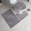 Sanitrend Eco-friendly Chenille Four-piece Set Anti-slip Modern Pink Bathroom Floor Mats 50x80cm Home & Hotel Use