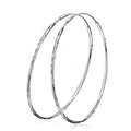 Factory Sale Wholesale 925 Sterling Silver 30mm Big Circle Endless Hoop Earrings for Women