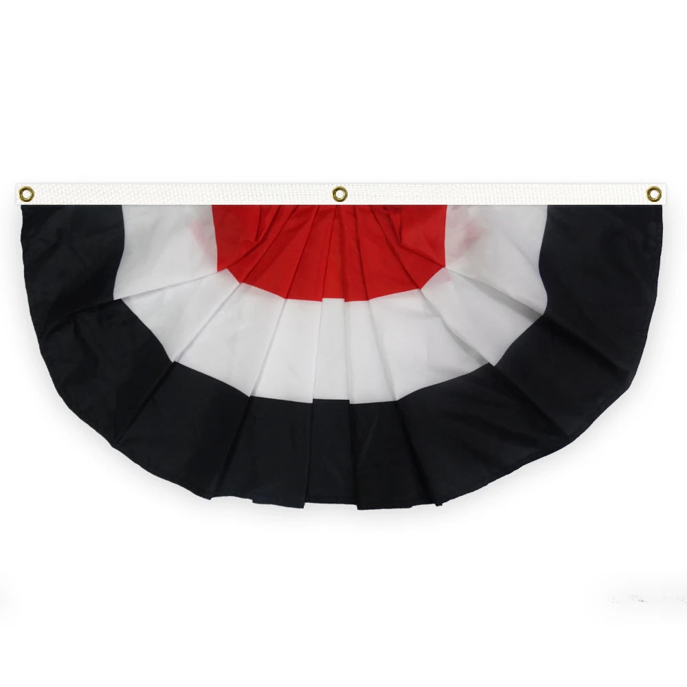 2022 New National Flag Polyester Yemen Half Fan Banner Flag