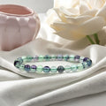Wholesale Clear Fluorite Natural Gemstone Beads Stretch Bracelet Handmade Bracelet  6mm Stone Beads Bracelet for Men and Women
