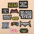 12PCS English Special-Shaped 3D Custom Color Embroidered Fabric Stickers Badge Embroidery Decals Twill Shoes Hats Decoration DIY