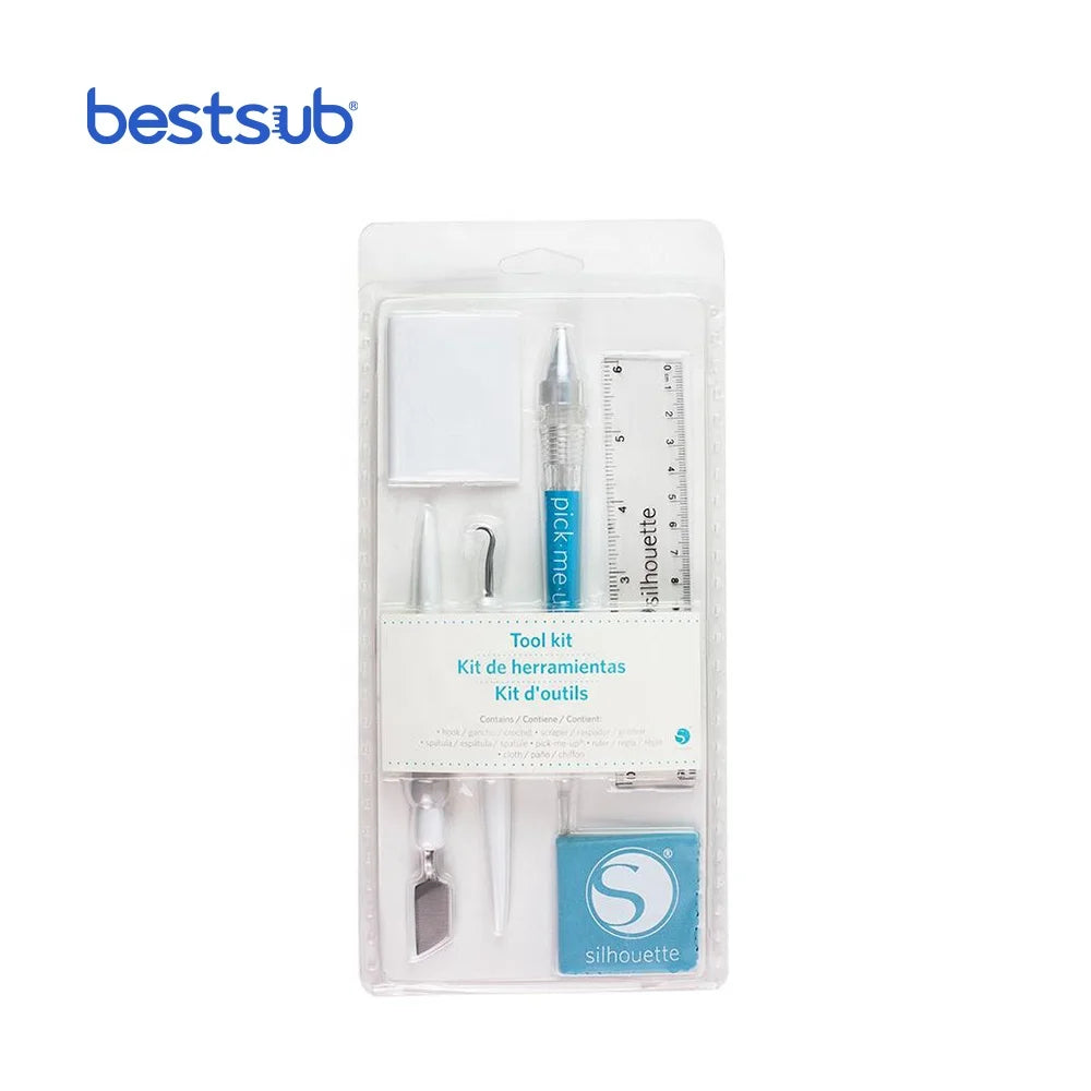 BestSub Wholesale Tool Package Contains 1pc Hook 1pc Blade 1pc Spatula 1pc Pen 1pc Ruler 1pc Microfiber Cloth