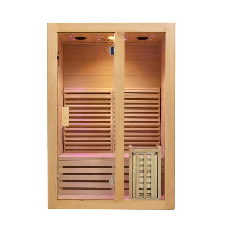 2 People Traditional Sauna Steam Sauna with Stove