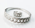 BMZ 2025 New 18k White Gold Luxury Crystal Ring & Bangle Set