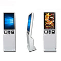 Restaurant Shop 27"inch LCD Ordering Payment Machine Self-Service Terminal Touchscreen PC Kiosk with Printer Camera Scanner
