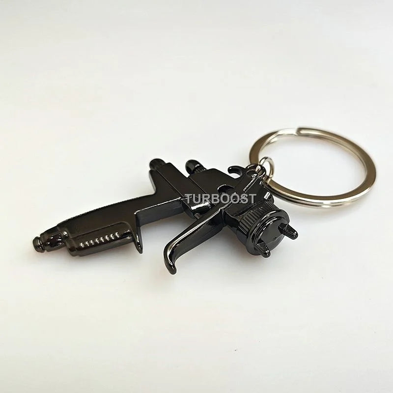 Car Paint Gun Keychain | Alloy Spray Gun Keyring | Car Enthusiasts Gifts