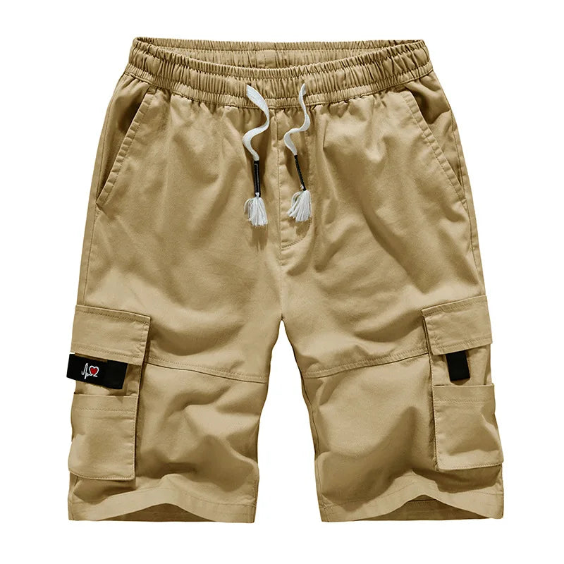 Men's Summer 100% Cotton Cargo Shorts Loose Plus Size With Pockets  Casual Pants Trousers