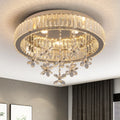 Factory Customized Modern LED Ceiling Light Round Aisle Illumination Hotel Crystal Light