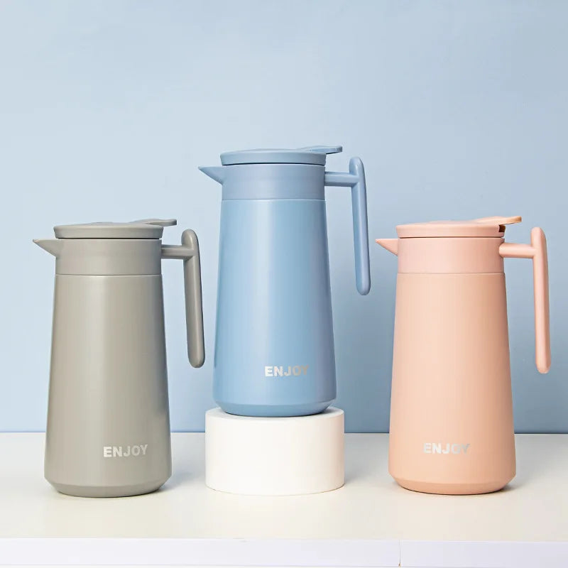 2023 Popular Products 860ml Double Wall Stainless Steel Portable Creative Vacuum Insulated Thermos Coffee Pot with Handle MegaBDM