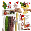 2025 Extra Thick Jumbo Christmas Pipe Cleaners Chenille Stems Crafts Supplies for DIY Creative Project Decorations