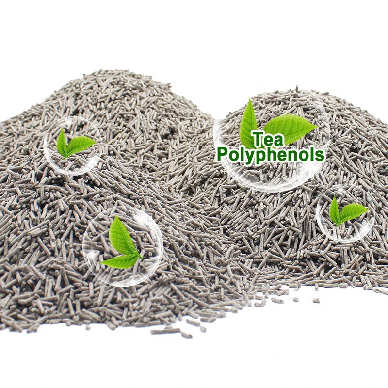 Factory Odor Control Super Water Absorbing Natural Aroma Biodegradable Plant Green Tea Tofu Cat Litter