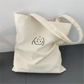 Large Capacity Cotton Bag Durable White Canvas Tote Bag for Grocery Shopping Bag Reusable and Spacious