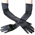 Long Elbow Satin Gloves 21 Inch Stretchy 1920s Opera Gloves Evening Party Dance for Women