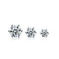 1.00 Carat Brilliant Cut Moissanite Stone  S925 Earring