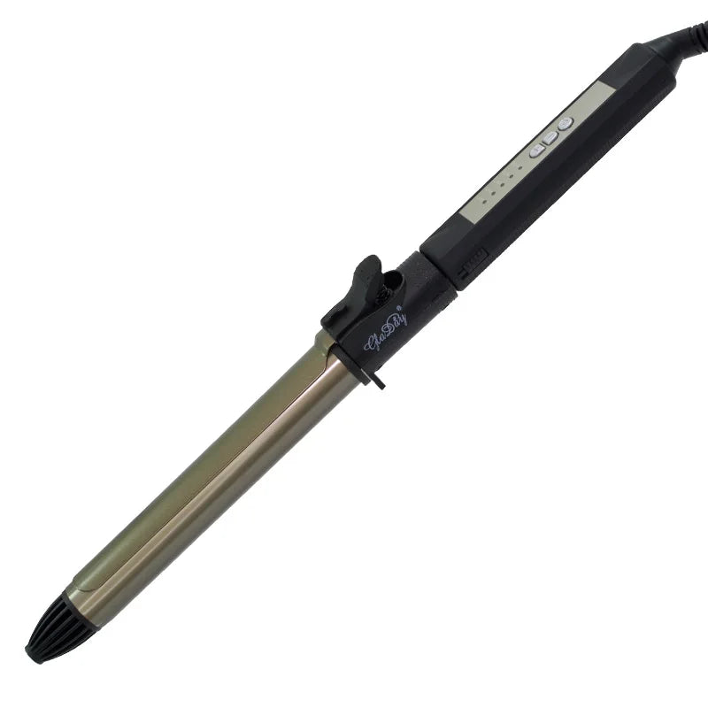 Gladay Wholesale - Professional Salon Hair Curler with PTC Heater & LED Display - Electric Rotating Curling Iron Wand