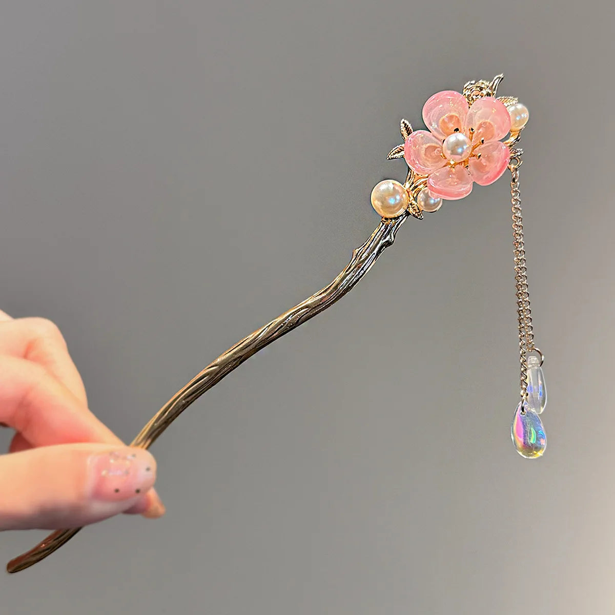 Chinese Style Tassel Hair Clip for Women Hair Stick Pins Flower Handmade Hairpins Charm Jewelry Accessories Hair Ornaments