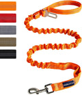 Heavy Duty Reflective Dog Lead Double Handles Bungee Tactical Training Pet Dog Leash for Small Medium Large Dogs Car Seat Belt