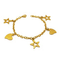 Stainless Steel Boy Girl Star Charm Bracelet Gold Thin Long Chain Bracelets for Women Jewelry Gifts