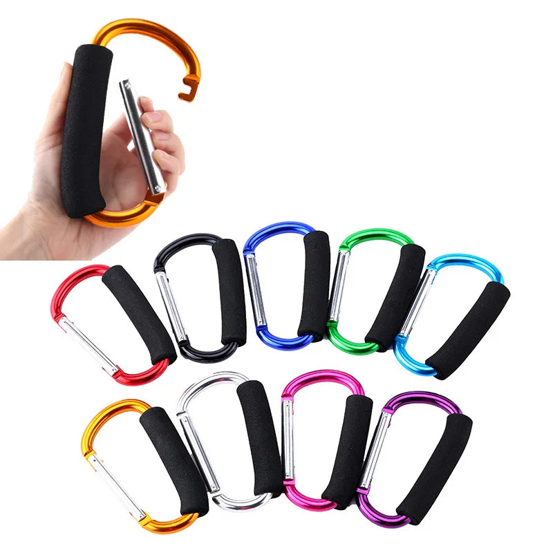 Extra-Large 14cm D-ring Snap Spring Hook Carrier Aluminum Climbing Backpack Lock Clip Keychain Metal Carabiner With Foam