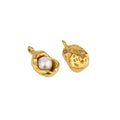 Delicate Fashion Pearl Pendant Mount Diy Stainless Steel 18k Gold Plated Peanut Pendant Fashion Jewelry Pendants Charms