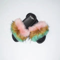 Professional Standard Fur slippers and Wallets Faux fox and Raccoon Fur slippers Pvc Soles