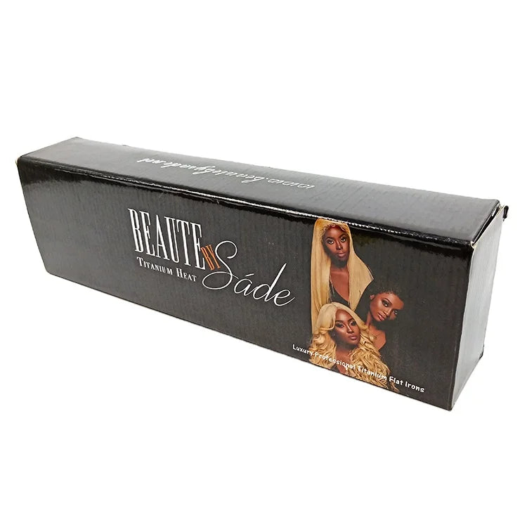 Customized Logo Embossing Gold Foil Hair Straighteners Curling Flat Iron Packaging Folders Recyclable Corrugated Board Custom