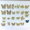 RM1348 Dainty New Gold Cluster Flower CZ Paved Multi Colored Colorful Filigree Butterfly Rings for Ladies Women 2021