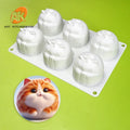 AK Custom 3D Chocolate Mousse Silicone Cake Mold for DIY Cute Cat Squeeze Toy Ice Candle Mould Silicone Baking Mold Pastry Tray