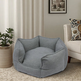 Wholesale Luxury Modern Deep Nester Cat Dog Bed High-Density Memory Foam Solid Animal Pattern Outdoor Use Velvet Oval Bed Home