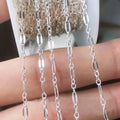 S925 Sterling Silver 2.1MM Sparkling Sequin Lip Chain 3+1 Long and Short Lip Chain Bracelet Necklace Jewelry Making Accessories