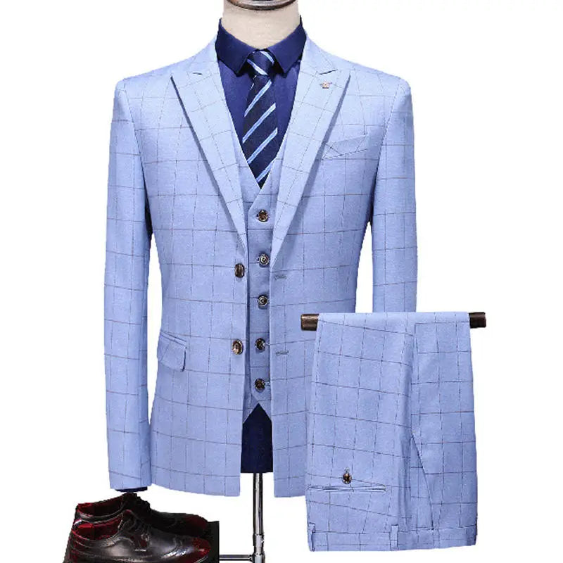 ODM Single Breasted Waterproof Breathable Business Suit Vest & Trousers One Button Custom Handmade Formal Wear