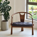 Chinese Style Solid Wood Single Sofa Chair with Tea Table New Light Luxury Balcony Lounge Modern for Dining and Hotel Use