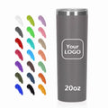 Custom Pantone Color Matching Screen Print 20OZ Double Wall Stainless Steel Coffee Mug Insulated Skinny Tumbler Powder Coating
