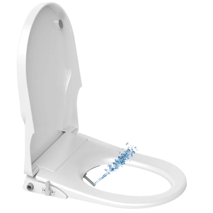 Bidet Toilet Seat with Rear Wash Self Cleaning Double Nozzle Hot and Cold Water