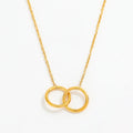 Joolim Jewelry Double Circle Pendant Choker Necklace Stainless Steel Jewelry Wholesale