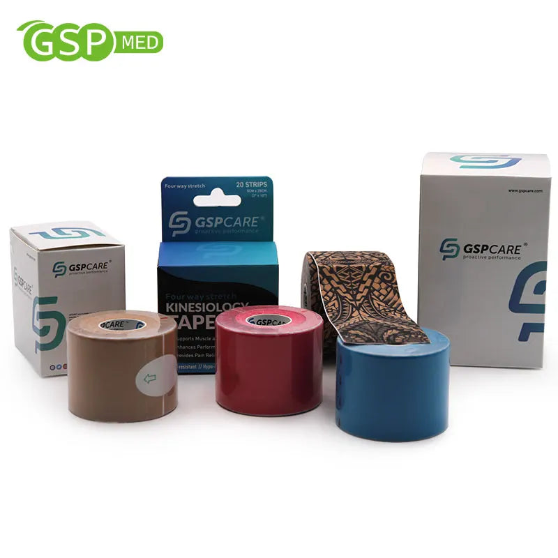 Custom Kinesiology Tape Ankle Support Cotton Breathable Wrist Tape Plain Color Waterproof Weightlifting Tape Cinta Kinesiologa