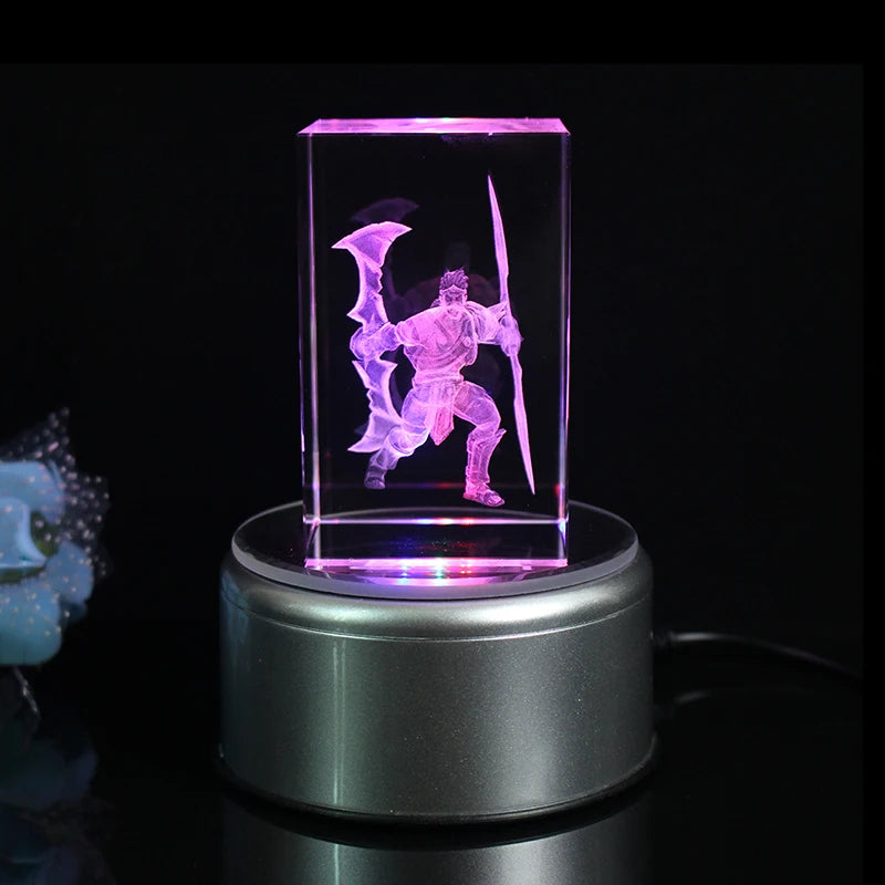 HSIC Game League of Legends 3D Engraving Crystal Cube for Game Competition Prize Souvenirs