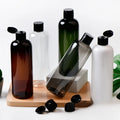 Plastic Lotion Squeeze Soft Tube Cosmetic for Shampoo Transparent Amber PET Bottles with Flip Top Cap for Skin Care Packaging