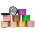 53x37mm 50g 50ml Round Empty Aluminum Jars Recyclable Metal Food Grade Aluminum Tins Lid for Tea Leaves Coffee Beans Cream Balm