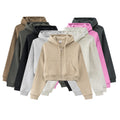 Knit Custom Full Zipper Zip up Cotton Hoodie Women Blank Women's Hoodies Sweatshirts Custom Hoody for Girls
