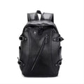 Custom Casual Shoulder Eco Friendly Leisure Smart Waterproof Black Leather Backpack Unisex
