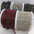 Factory Wholesale SS4/6/8/10/12/16 Multi Color Crystal Rhinestone Chains Cup Chains Roll Rhinestones for Garment Accessories