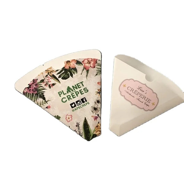 Customized Printed Disposable Crepe Paper Cones Food Grade All Sizes Use for Craft Chocolate Pizza Potato Chips Snack Candy