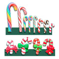 Glitter Christmas Candy Charms Flat-back Resin Candy Cane for Hairbow Making Scrapbook Decorations