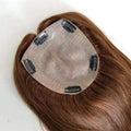 LONGFOR Ready Stock 15x16cm Medium Hand Tied Silk With 5 Clips Smoothing Human Hair Toupee