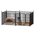Manufacturer Wholesale Portable Expandable Pet Playpen Solid Pattern Square Tube Dog Fence Button for Small Medium Large Pets