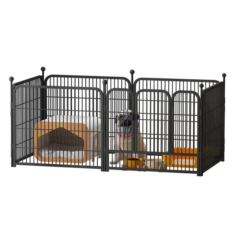 Manufacturer Wholesale Portable Expandable Pet Playpen Solid Pattern Square Tube Dog Fence Button for Small Medium Large Pets