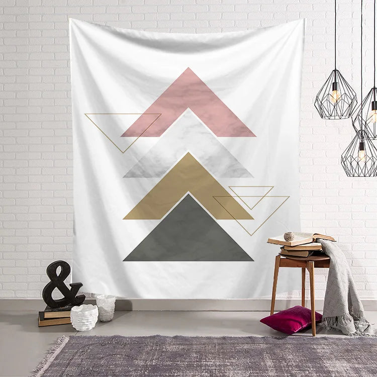 Custom Modern Space Decor Marbling Pattern Printing Tapestry for  Living Room Home Decor