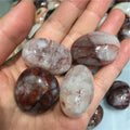 Natural Healing Crystals Red Fire Quartz Palm Red Hemetoid Crystal Palm Healing Stones for Home Decor